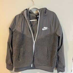 Nike Kids Gray Fleece Jacket